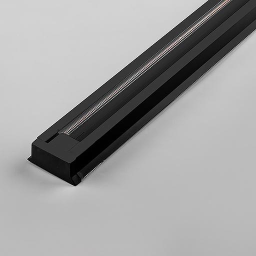 Шинопровод для трековых светильников 2м черный (в наборе токовод заглушка крепление) фото 1