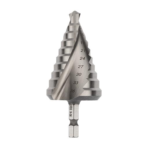 Сверло по металлу ступенчатое 9.0-36.0 мм 110 mm 65 HRC Р6М5 TiN фото 1