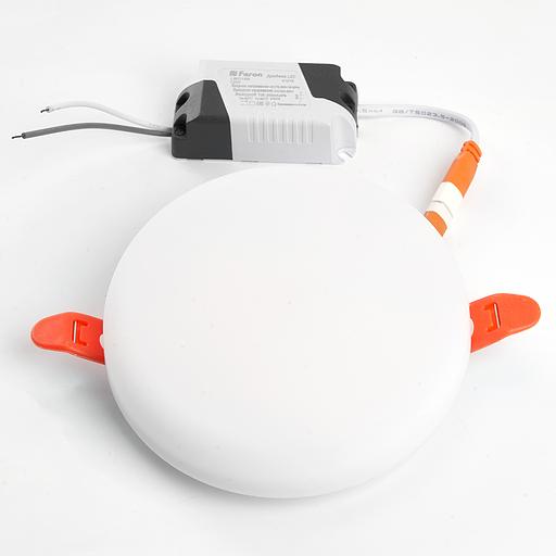 Светильник светодиодный ДВО-12w 6400К 1200Лм slim белый с регулируемым монтажным диаметром (до 90мм) фото 2