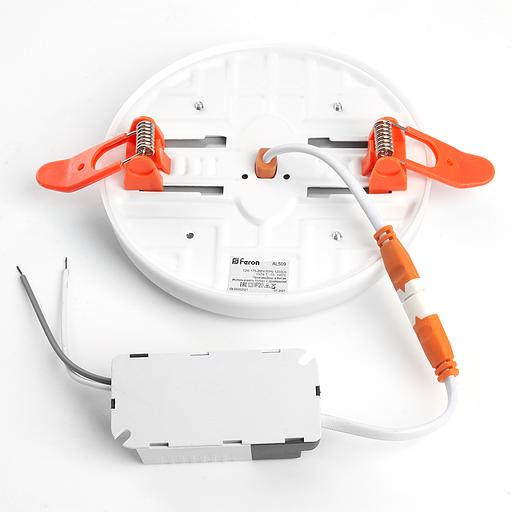 Светильник светодиодный ДВО-12w 6400К 1200Лм slim белый с регулируемым монтажным диаметром (до 90мм) фото 3