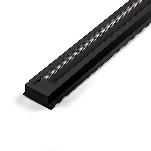 Шинопровод для трековых светильников 1м черный (в наборе токовод заглушка крепление) фото 1