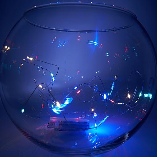 Гирлянда линейная LED мульти 2м от батареек фото 4