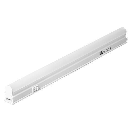 Светильник светодиодный ДПО-4w 4000К 350Лм пластик Т5 IP20 с выключателем и сетевым шнуром фото 1