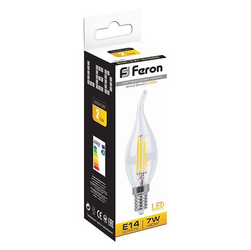 Лампа светодиодная LED 7вт Е14 теплый свеча на ветру FILAMENT фото 3