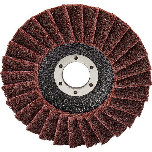 Лепестковый полировочный диск 125x22,23 мм, стекловолокно, угловой (средняя полировка) фото 2