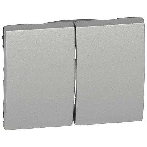 G.Life Лиц. панель д/дв. выкл., aluminium Legrand 771312 фото 1