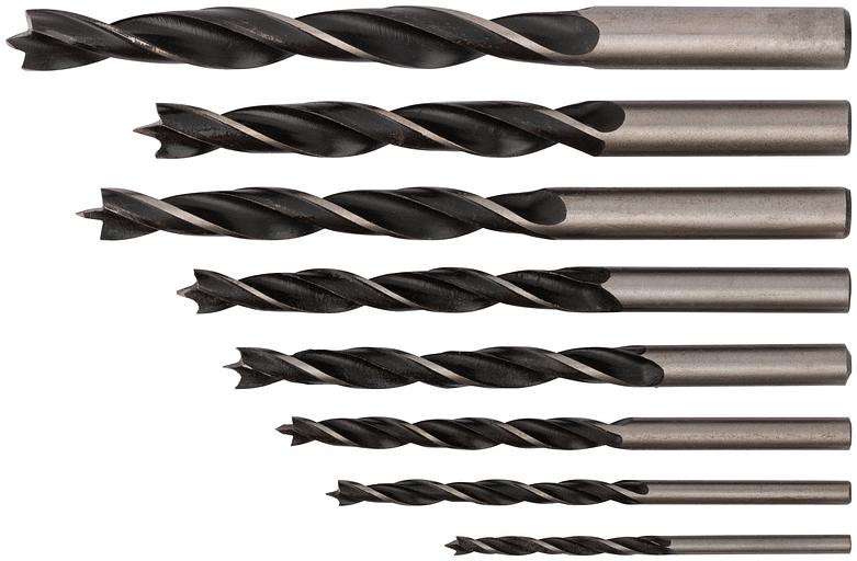 Набор сверл по дереву, ПВХ конверт, 8 шт(3-4-5-6-7-8-9-10 мм) фото 1