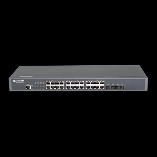Управляемый коммутатор уровня 3 BDCOM S2900-24T4X, 24x 10/100/1000Base-T, 4x 1/10GE SFP+, 220VAC фото 1