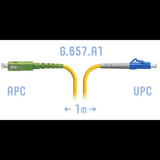 Патчкорд оптический LC/UPC-SC/APC SM G.657.A1 1 метр фото 1