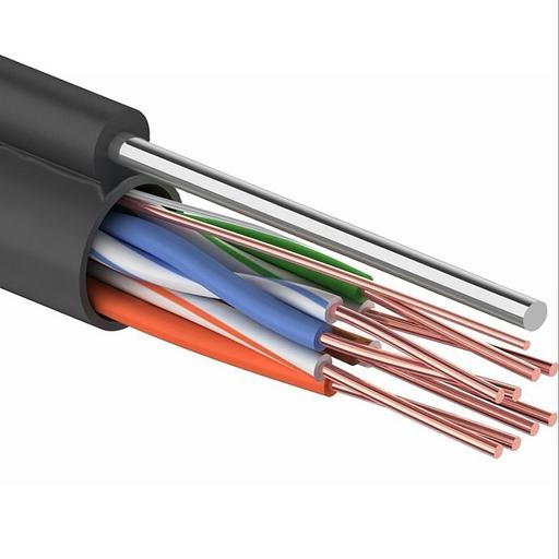 Кабель витая пара LANsens UTP, 4 пары Cat.5e, PE, outdoor messenger, master, 305м фото 2