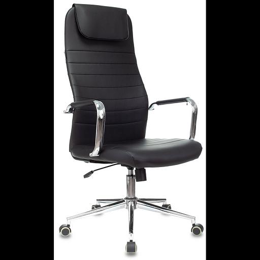 Кресло руководителя Бюрократ KB-9N/ECO черный эко.кожа с подголов. крестовина металл хром фото 1