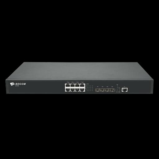 Управляемый коммутатор уровня 3 BDCOM S5700-8EP4X, 8x 2.5GBASE-Т PoE 802.3af/at/bt до 370W, 4x 1/10GE SFP+, ~220V AC фото 1