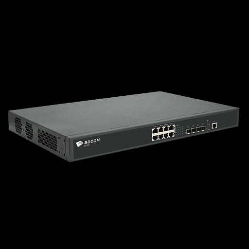 Управляемый коммутатор уровня 3 BDCOM S5700-8EP4X, 8x 2.5GBASE-Т PoE 802.3af/at/bt до 370W, 4x 1/10GE SFP+, ~220V AC фото 3