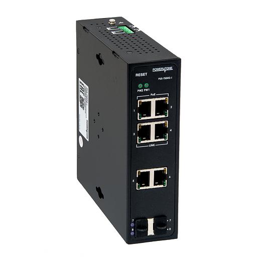 Неуправляемый промышленный 4 портовый PoE коммутатор POWERTONE PUS-TS04G-i фото 1