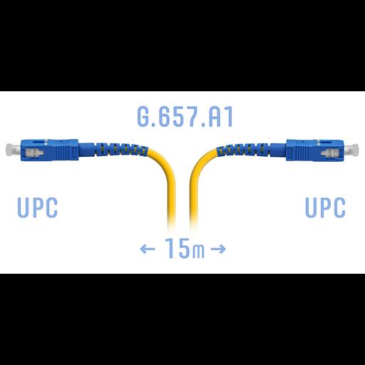 Патчкорд оптический SC/UPC SM G.657.A1 15 метров фото 1