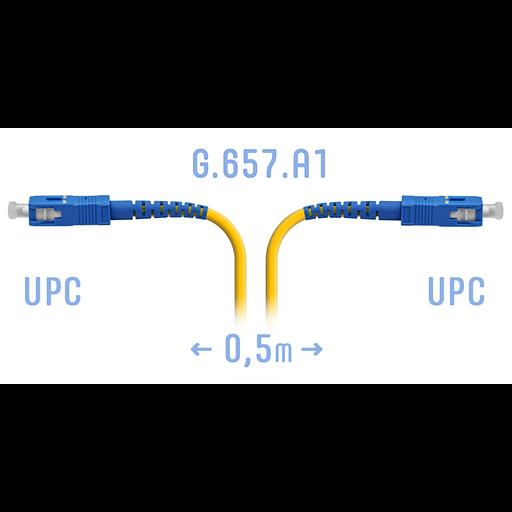 Патчкорд оптический SC/UPC SM G.657.A1 0,5 метра фото 1