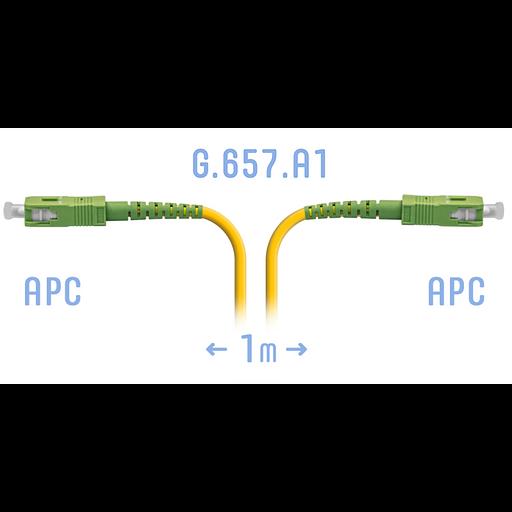 Патчкорд оптический SC/APC SM G.657.A1 1 метр фото 1