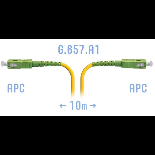 Патчкорд оптический SC/APC SM G.657.A1 10 метров фото 1