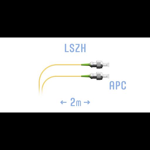 Шнур монтажный оптический FC/APC SM 2м, (0,9мм) фото 1