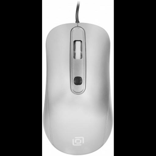 Мышь Оклик 155M серебристый оптическая (1600dpi) USB (4but) фото 1