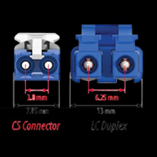 Патчкорд оптический CS/UPC SM Duplex 2 метра 2мм фото 4