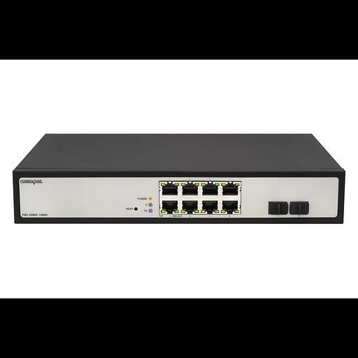 Управляемый гигабитный 8 портовый Web Smart PoE коммутатор POWERTONE PWS-2S08G-120RM фото 1