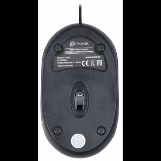 Мышь Оклик 105S черный оптическая (800dpi) USB для ноутбука (3but) фото 3