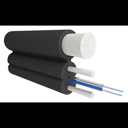 Кабель оптический Alpha Mile Flex FTTx, с дополнительным несущим элементом (FRP 1.8 мм), 02 волокна фото 1