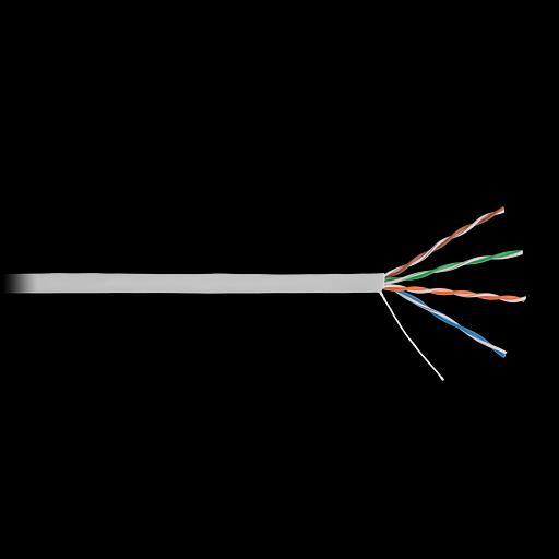 Кабель ULAN U/UTP 4 пары, Кат.5e, 100МГц, одножильный, BC (чистая медь), внутренний, PVC нг(B), серый, 305м фото 1