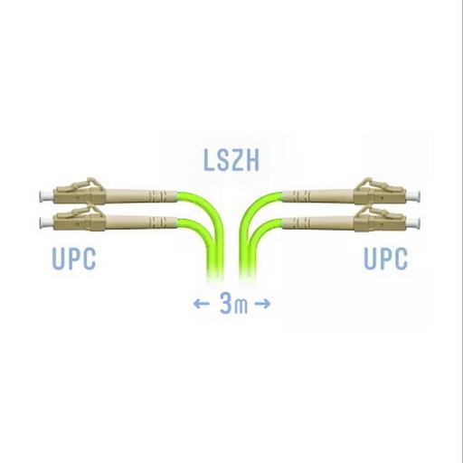 Патчкорд оптический LC/UPC-LC/UPC MM (OM5) Duplex 3 метра, 2мм фото 1