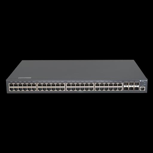 Управляемый PoE коммутатор уровня 3 BDCOM S2900-48P6X, 48x 10/100/1000Base-T PoE 802.3af/at до 740W, 6x 1/10GE SFP+, 220VAC + 44-57VDC фото 1