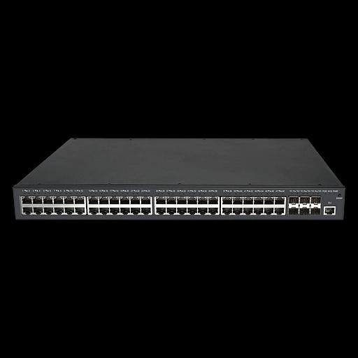 Управляемый PoE коммутатор уровня 3 BDCOM S2900-48P6X-370, 48x 10/100/1000Base-T PoE 802.3af/at до 370W, 6x 1/10GE SFP+, ~220V AC фото 1