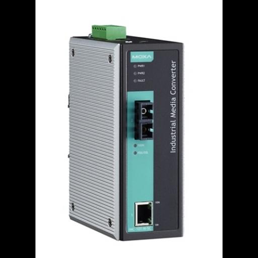 Медиаконвертер Ethernet 10/100BaseTX в 100BaseFX (многомодовое оптоволокно) в металлическом корпусе MOXA фото 1