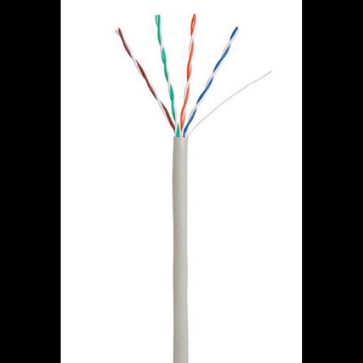 Кабель NETLAN U/UTP 4 пары, Кат.5e, 100МГц, одножильный, CCA (омедненный алюминий), внутренний, PVC нг(B), серый, 305м фото 1