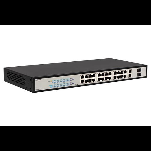 Управляемый гигабитный 24 портовый Web Smart PoE коммутатор POWERTONE PWS-TS24G-370R фото 2