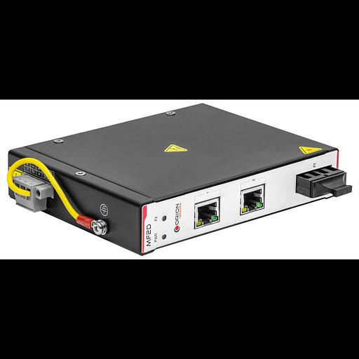 Неуправляемый индустриальный медиаконвертер 2 x 10/100-Base-T / 100Base-FX, 1310нм, 20Км, для DIN рейки фото 2