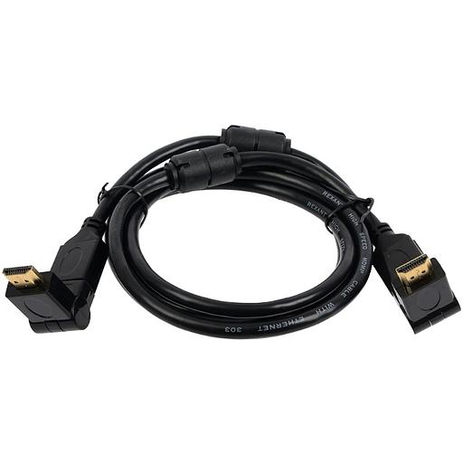 Rexant (17-6204-3) Шнур HDMI - HDMI gold 2М с фильтрами угловой 360° фото 1
