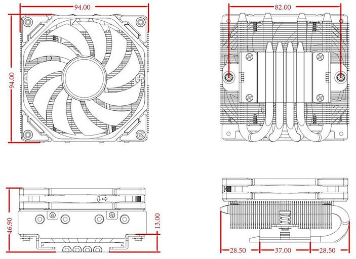 Устройство охлаждения(кулер) ID-Cooling IS-40-XT Soc-AM5/AM4/1151/1200/1700 черный 4-pin 14-35dB Al+Cu 100W 400gr Ret фото 8