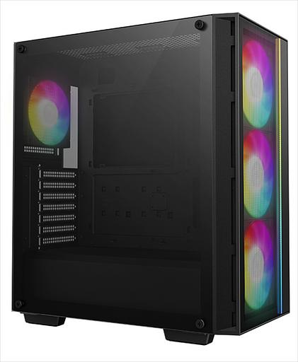 Корпус Deepcool MATREXX 55 MESH V4 без БП, боковое окно (закаленное стекло), 3xARGB LED 140мм вентилятора спереди, 1xARGB LED 120мм вентилятор сзади, черный, ATX (MATREXX 55 MESH V4) фото 2
