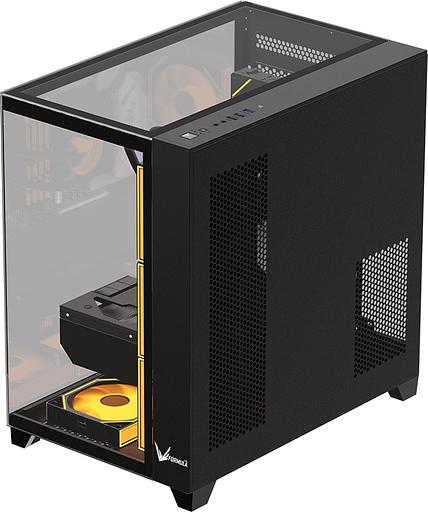 Корпус Formula Crystal Z9M черный без БП mATX 1xUSB3.0 1xUSB3.1 audio bott PSU фото 5