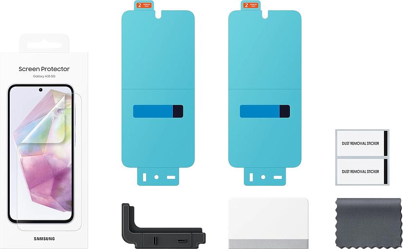 Защитная пленка для экрана Samsung прозрачный для Samsung Galaxy A35 прозрачная 2шт. (EF-UA356CTEGRU) фото 2