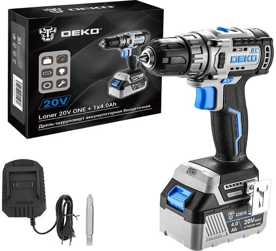 Дрель-шуруповерт Deko Loner 20V One аккум. (085-1004) фото 5