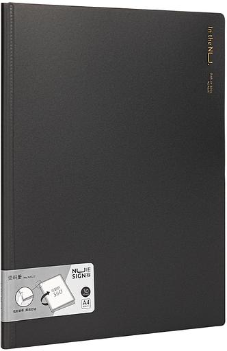 Папка с 30 прозр.вклад. Deli Nusign NS517BLACK A4 полипропилен черный фото 1