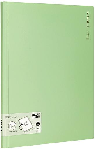 Папка с 30 прозр.вклад. Deli Nusign NS517GREEN A4 полипропилен зеленый фото 1