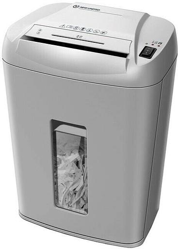 Шредер New United ER-13М серый (секр.P-5) фрагменты 13лист. 28лтр. скобы пл.карты фото 1