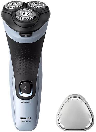 Бритва роторная Philips X3003/00 реж.эл.:3 питан.:аккум. голубой фото 2