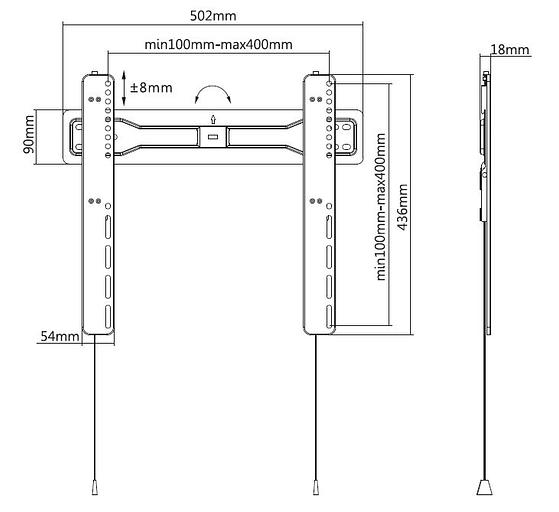 Digis DSM-P5740 {32"-55" 35 кг 100х100; 200x200; 400x200; 300x300; 400x400} фото 5