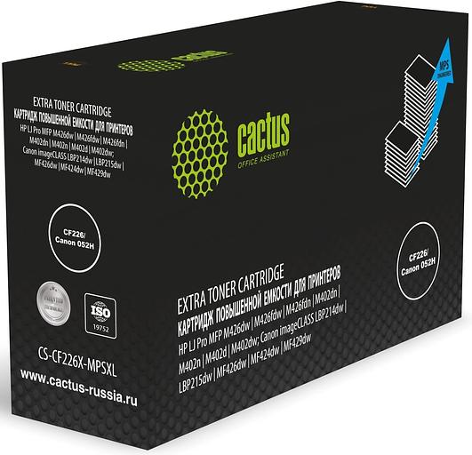 Картридж лазерный Cactus CS-CF226X-MPSXL CF226/Canon 052H черный (15000стр.) для HP LJ Pro MFP M426dw/M426fdw/M426fdn/M402dn/M402n/M402d/M402dw; Canon imageCLASS LBP214dw/LBP215dw/MF426dw/MF424dw/MF429dw фото 1