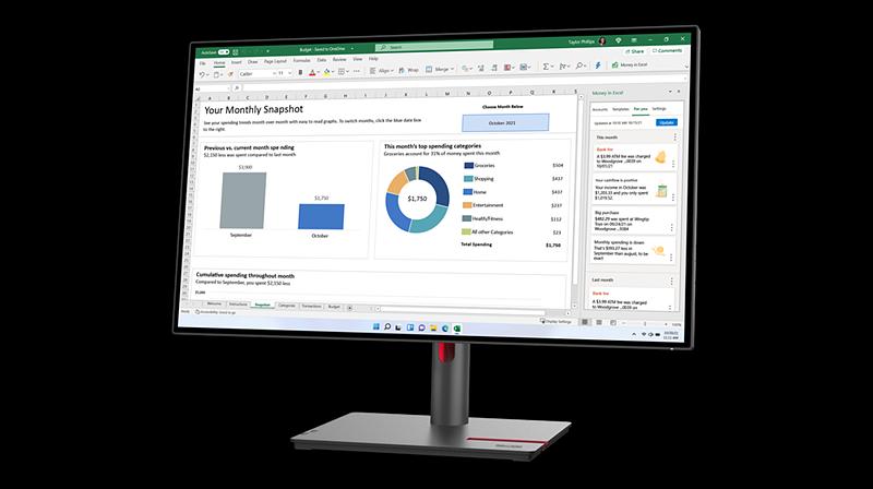 Монитор Lenovo ThinkVision P27h-30 27" QHD (2560x1440) IPS, 4ms, 350cd, 1000:1, 1x HDMI 2.1 TMDS, 1x DP 1.4, 1x DP 1.4 Out, 1x USB-C 3.2 Gen 1, 1x RJ45, Tilt, Swivel, Pivot, Height Adjust Stand, 1Y (63A1GAT1EU) фото 4