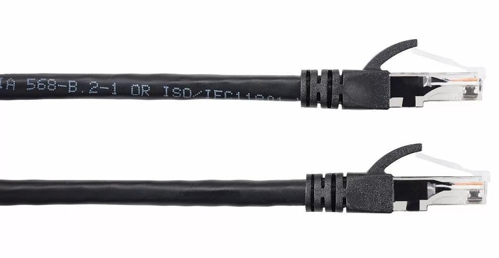Кабель PATCH CAT6E UTP 10M ANP612B-BK-10M BLACK AOPEN фото 3